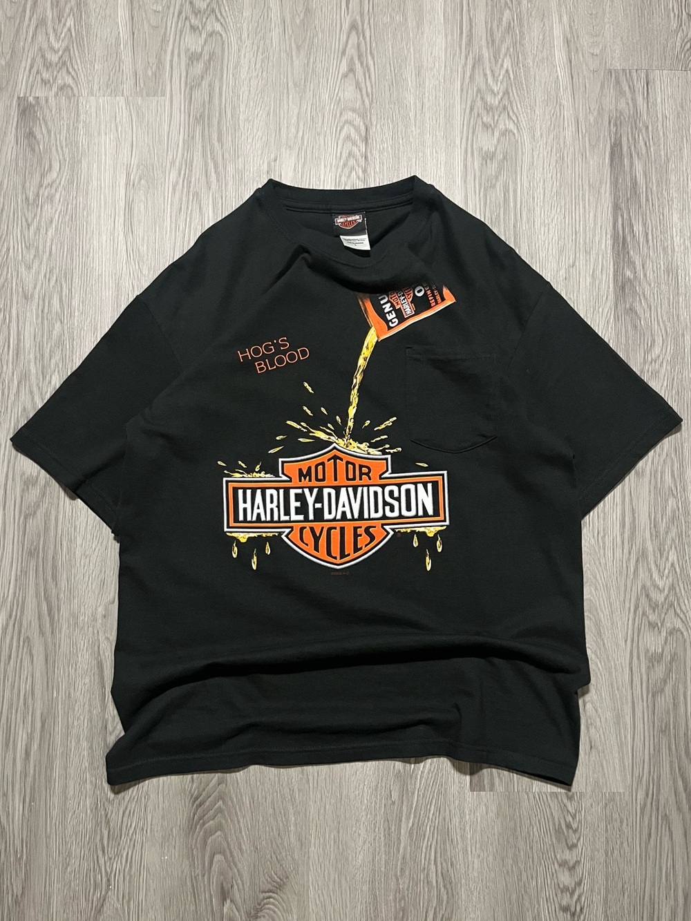 Vintage 2000s Harley Davidson Hogs Blood pocket T-shirt men’s large Nashville TN